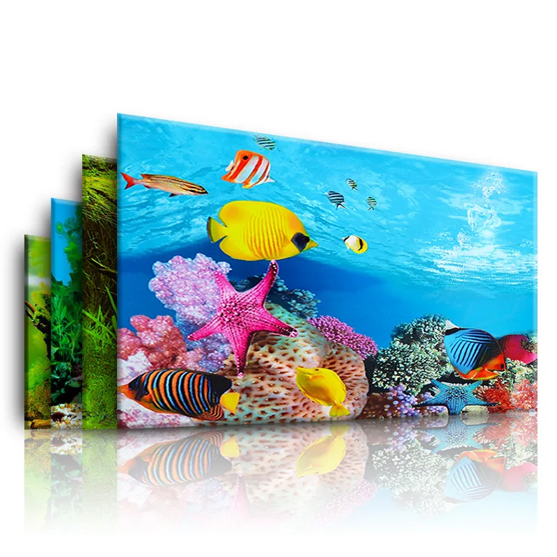 Marine Aquarium All In One - Sfondo per acquario Adesivo 3D Poster