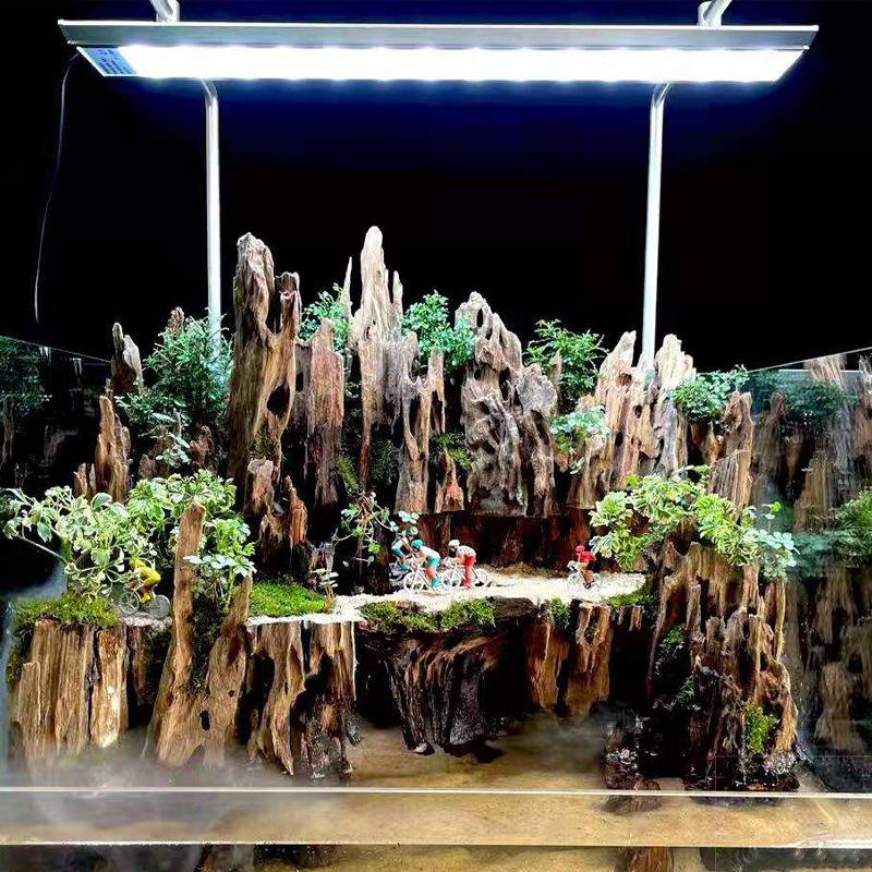 Marine Aquarium All In One - Decorazione per acquario in legno di