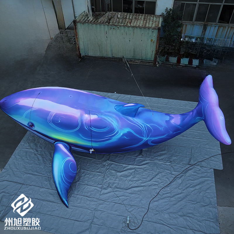 Marine Life Aquariums - Balena blu gonfiabile, utilizzata come elemento