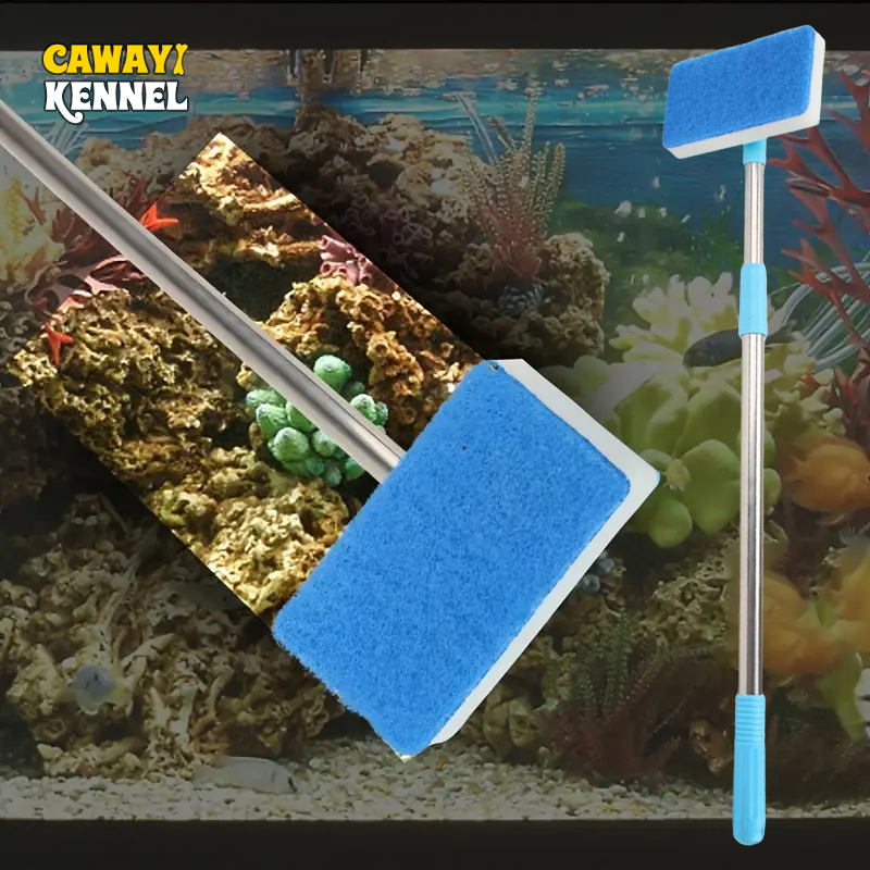 Marine Aquarium Glass Cleaner - Manico telescopico 55-95 cm 180 °