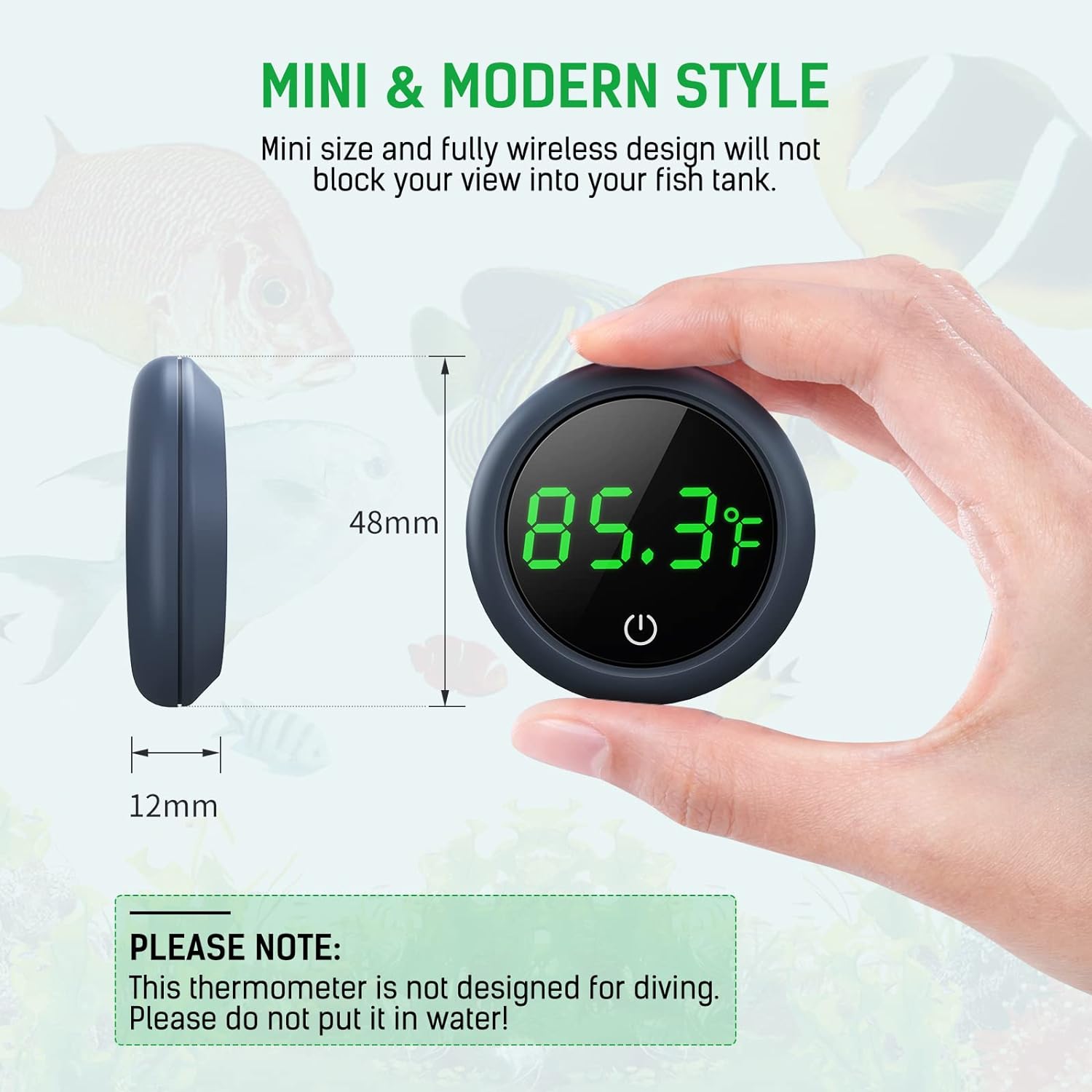 Marine Aquarium Temperature - Termometro digitale per acquario a LED