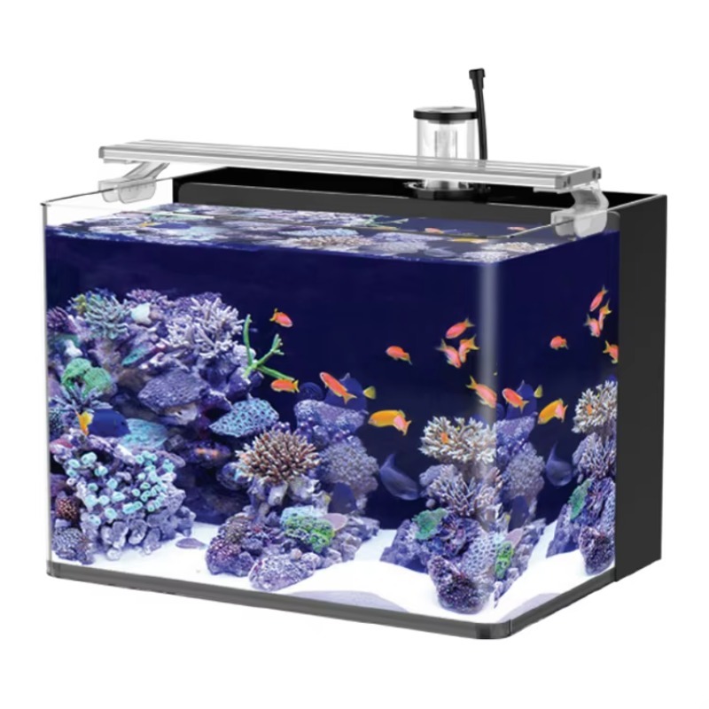 Marine Aquarium All In One - Acquario da Tavolo Curvo per Pesci