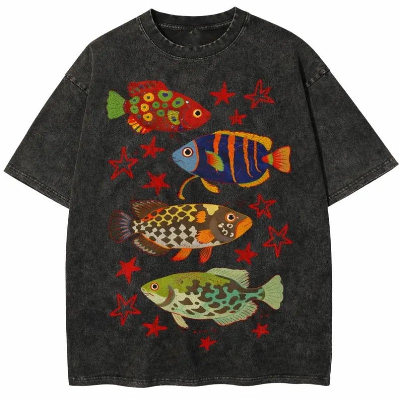 T-shirt Vintage Lavata con Sta - Marine Life Aquariums recensione e prezzo